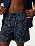 Quick Dry Palm Print Swim Shorts