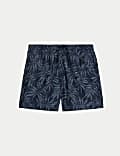 Quick Dry Palm Print Swim Shorts