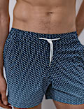 Quick Dry Stretch Geometric Print Swim Shorts