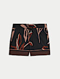 Quick Dry Stretch Floral Print Swim Shorts
