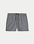 Quick Dry Geometric Print Swim Shorts