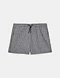 Quick Dry Geometric Print Swim Shorts