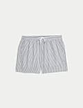 Cotton Rich Seersucker Striped Swim Shorts