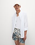 Quick Dry Seersucker Floral Print Swim Shorts