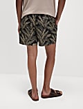 Banana Leaf Print Swim Shorts