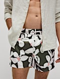 Quick Dry Floral Print Swim Shorts