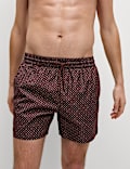 Quick Dry Geometric Print Swim Shorts