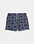 Quick Dry Woodblock Print Swim Shorts