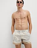 Quick Dry Leaf Print Swim shorts