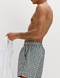Quick Dry Geometric Print Swim Shorts