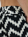 Quick Dry Textured Printed Swim Shorts
