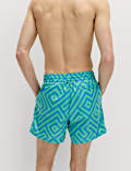 Quick Dry Geometric Print Swim Shorts