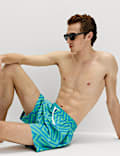 Quick Dry Geometric Print Swim Shorts