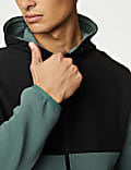 Hoodie mit hohem Baumwollanteil, Reißverschluss und Blockfarben
