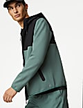 Cotton Rich Colour Block Zip Up Hoodie