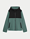 Cotton Rich Colour Block Zip Up Hoodie