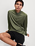 Funnel Neck Half Zip Top
