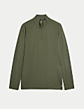 Funnel Neck Half Zip Top