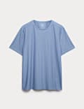 Activewear Jacquard Mesh Stripe T-Shirt