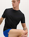 Activewear Jacquard Mesh Stripe T-Shirt