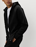 Hoodie van jersey met ritssluiting 