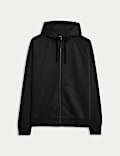 Hoodie van jersey met ritssluiting 