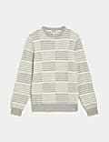Merino Wool Rich Crew Neck Jumper with Cashmere