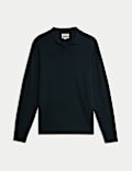 Polo en maille de laine mérinos et soie