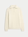 Pull 100 % laine d'agneau à encolure zippée