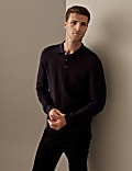 Cotton Rich Textured Knitted Polo Shirt