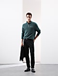 Cotton Rich Funnel Neck Half Zip Jumper