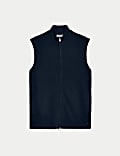 Cotton Modal Knitted Zip-up Gilet