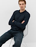Pure Cotton Buttoned Knitted Polo Shirt