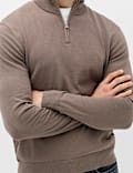 Pure Cotton Half Zip Jumper