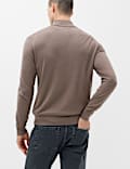 Pure Cotton Half Zip Jumper
