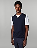 Pure Extra Fine Merino Wool Sleeveless Jumper
