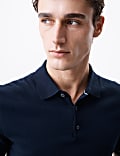 Silk Cotton Knitted Polo Shirt