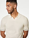 Silk Cotton Knitted Polo Shirt