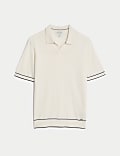 Silk Cotton Knitted Polo Shirt