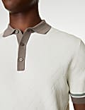 Cotton Rich Textured Knitted Polo Shirt