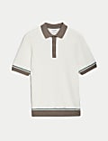 Cotton Rich Textured Knitted Polo Shirt