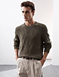 Cotton Modal Blend Textured Knitted Jumper