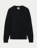 Cotton Modal Blend Textured Knitted Jumper