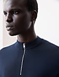 Half Zip Mock Neck Jumper