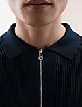 Mercerised Cotton Ribbed Knitted Jacket