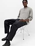 Air-Yarn Relaxed Henley Jumper