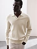 Polo en maille de coton à col ouvert