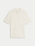 Textured  Viscose Rich Knitted Polo Shirt