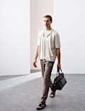 Relaxed Button Through Knitted Polo Shirt
