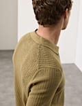 Mercerised Cotton Knitted Polo Shirt